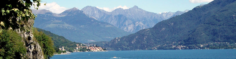 Comer See - Blick zum oberen Comer See mit Piz Stella